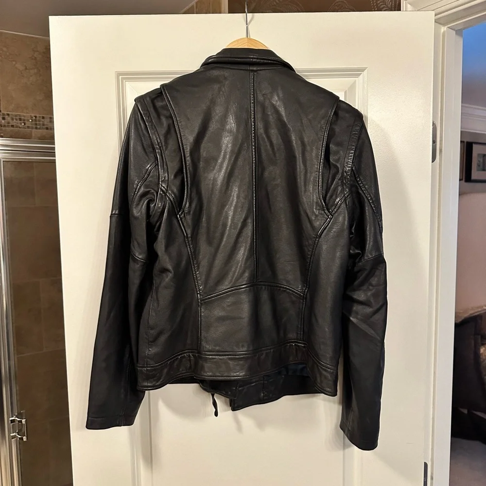 TREASURE & BOND Leather Moto Jacket - Size M - Picture 6 of 6